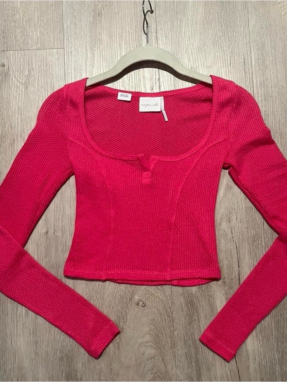 UO hot pink cropped sweater